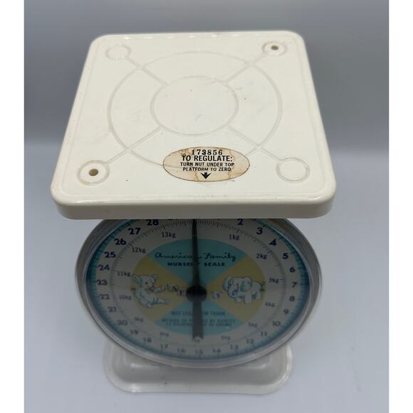 Vintage Baby American Family Scale Metal Teddy & Elephant 1960s - Picture 3 of 13